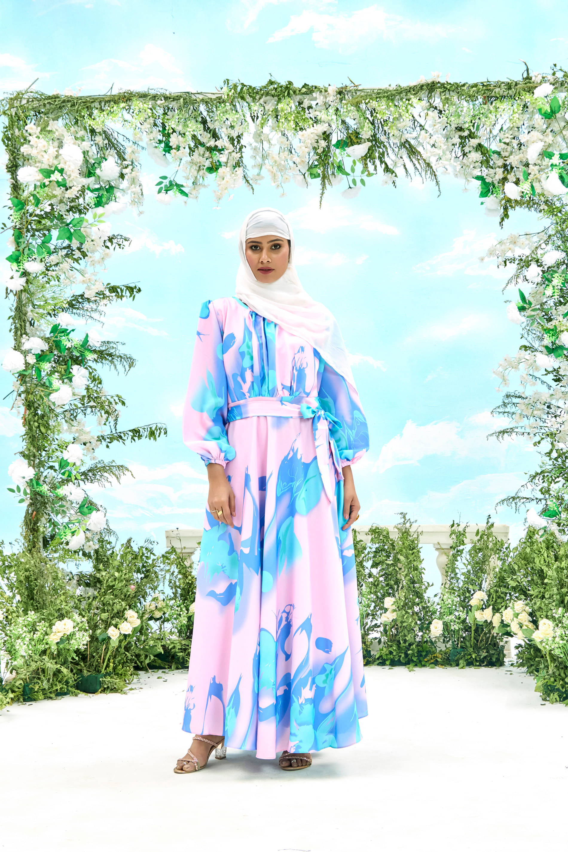     			SARINKU Polyester Burqa with Hijab Multicolor ( Pack of 1 )