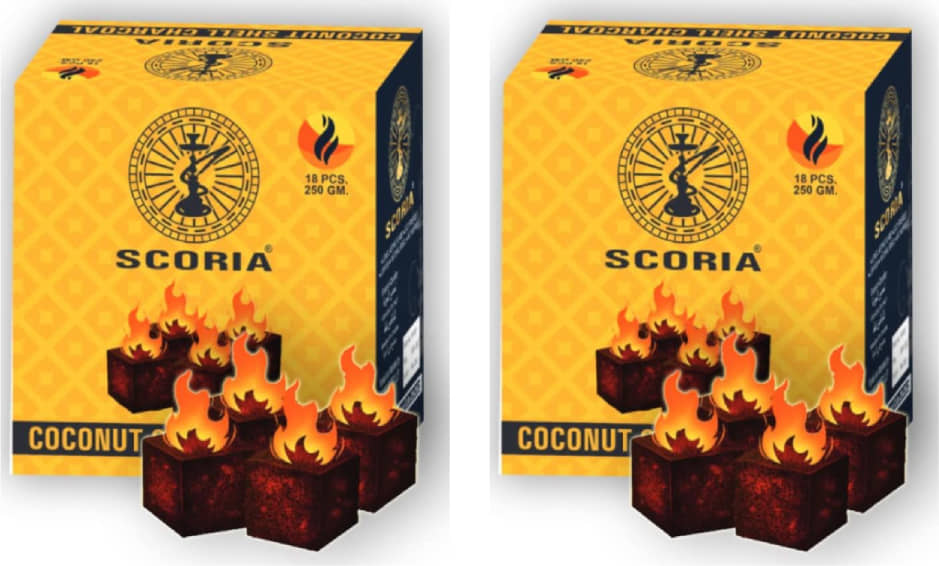 SCORIA Premium Quality Hookah Coconut Coal 500gm Hookah Charcoals (Pack of 1)_A11