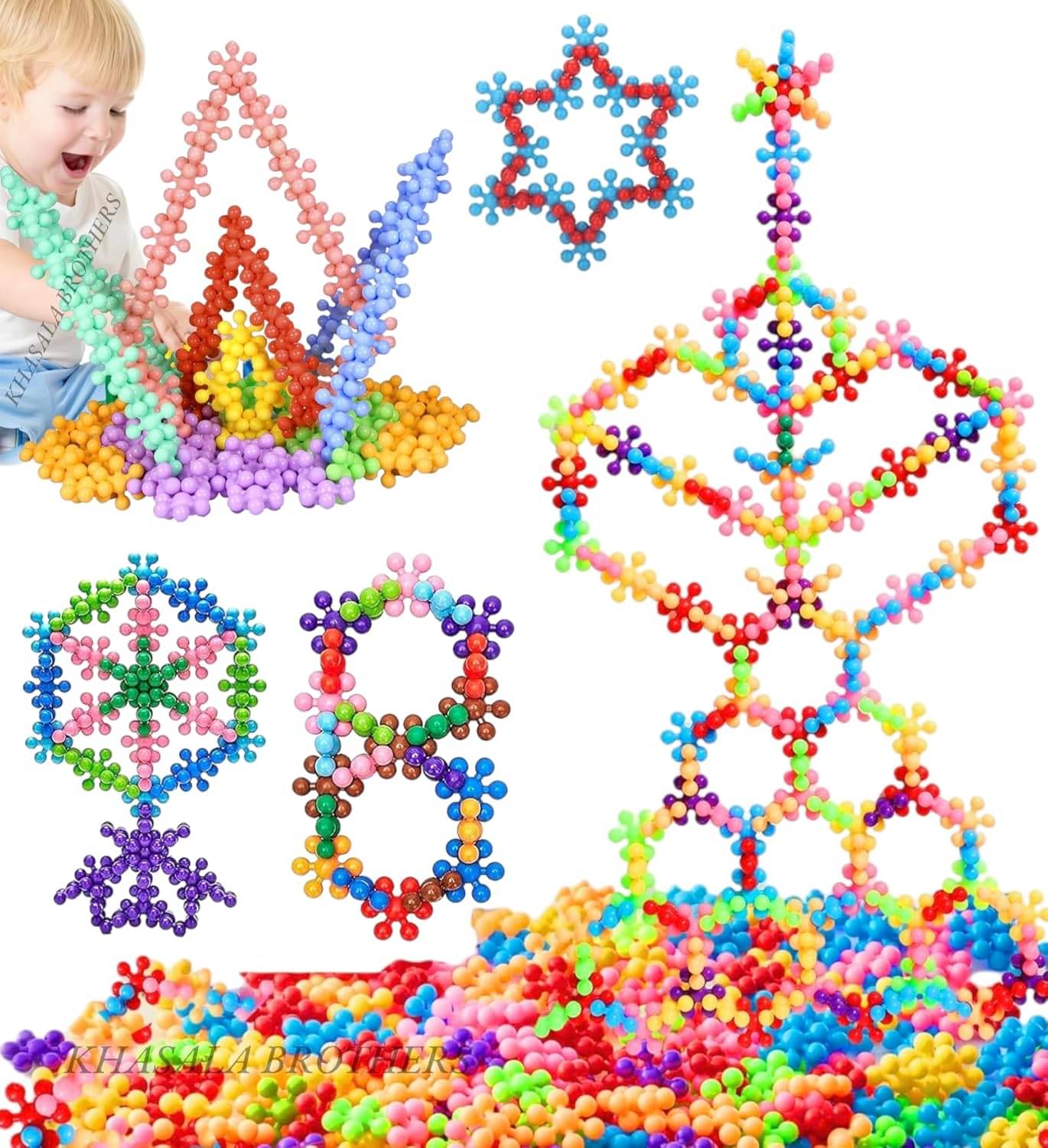     			Stysol 100 Pcs Colorful Interlocking Stars | Activity & Learning Toys for Kids | Multi-Colour Toddler Activity Toys | Baby Toys | Develops fine Motor & Reasoning Skills | Kids Toys for 1 Year Old+