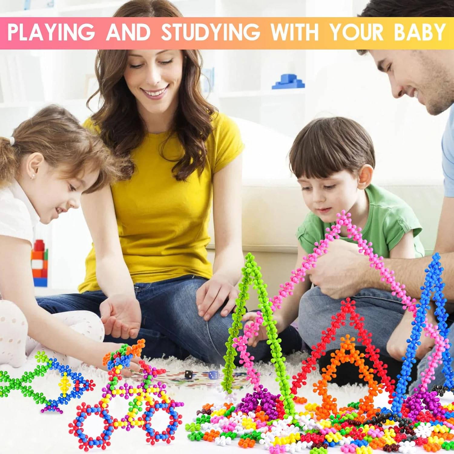     			Stysol 100 Pcs of Interlocking Blocks Educational, Construction Blocks for Kids, Colorful Star Building Blocks Toys for Kids Boys Girls Multicolor (100 Star Links-Construction Blocks)