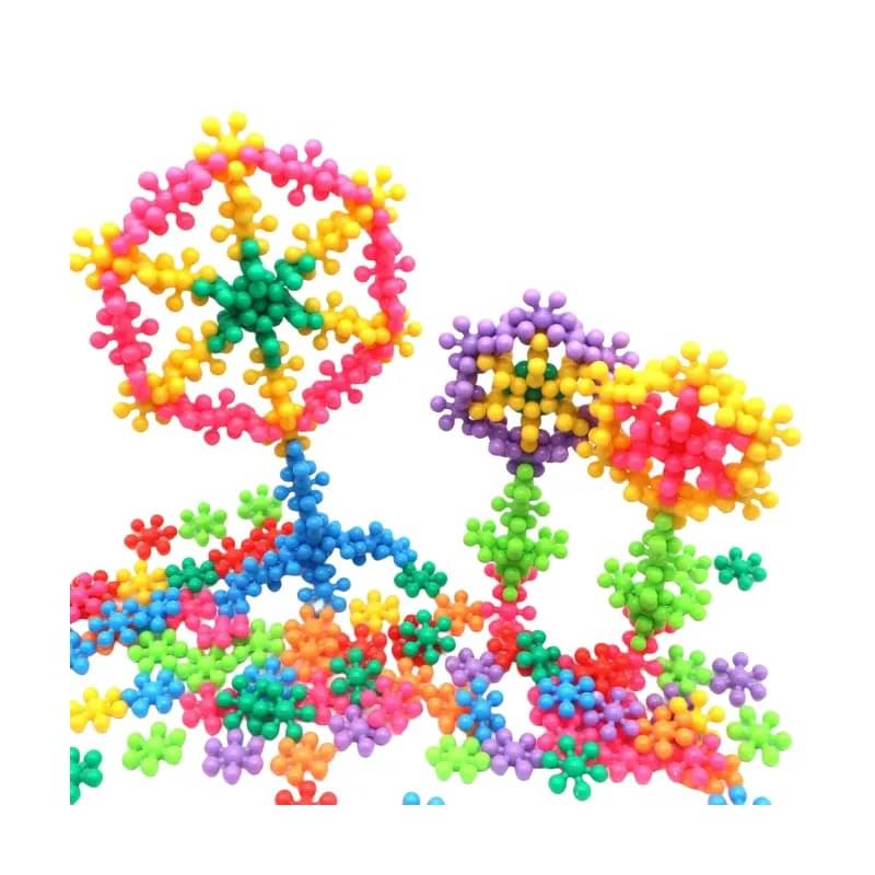     			Stysol 100pcs Plum Blossom 3D Flower Blocks DIY Interlocking Puzzle Plastic Construction Toys Educational Model All Packaged in Boxes