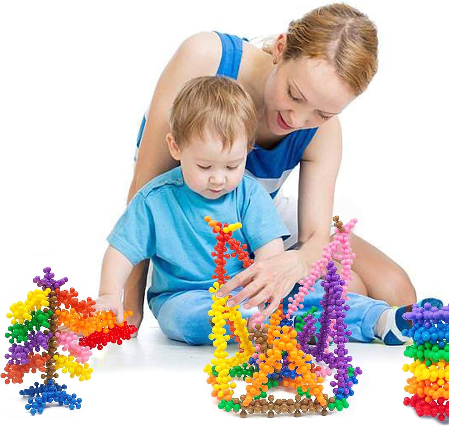     			Stysol Star Building Blocks Kids STEM Toys 100 Pieces Connect Block Kids Educational Building InterlockingToys Plastic for Preschool Kids Boys and Girls Aged 3+, Safe Material Creativity Kids Toys