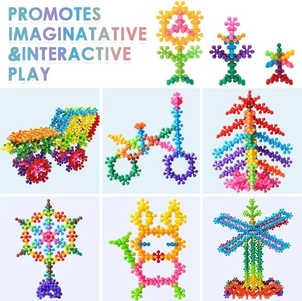     			Stysol Star Building Blocks Kids STEM Toys 100 Pieces Connect Block Kids Educational Building InterlockingToys Plastic for Preschool Kids Boys and Girls Aged 3+, Safe Material Creativity Kids Toys