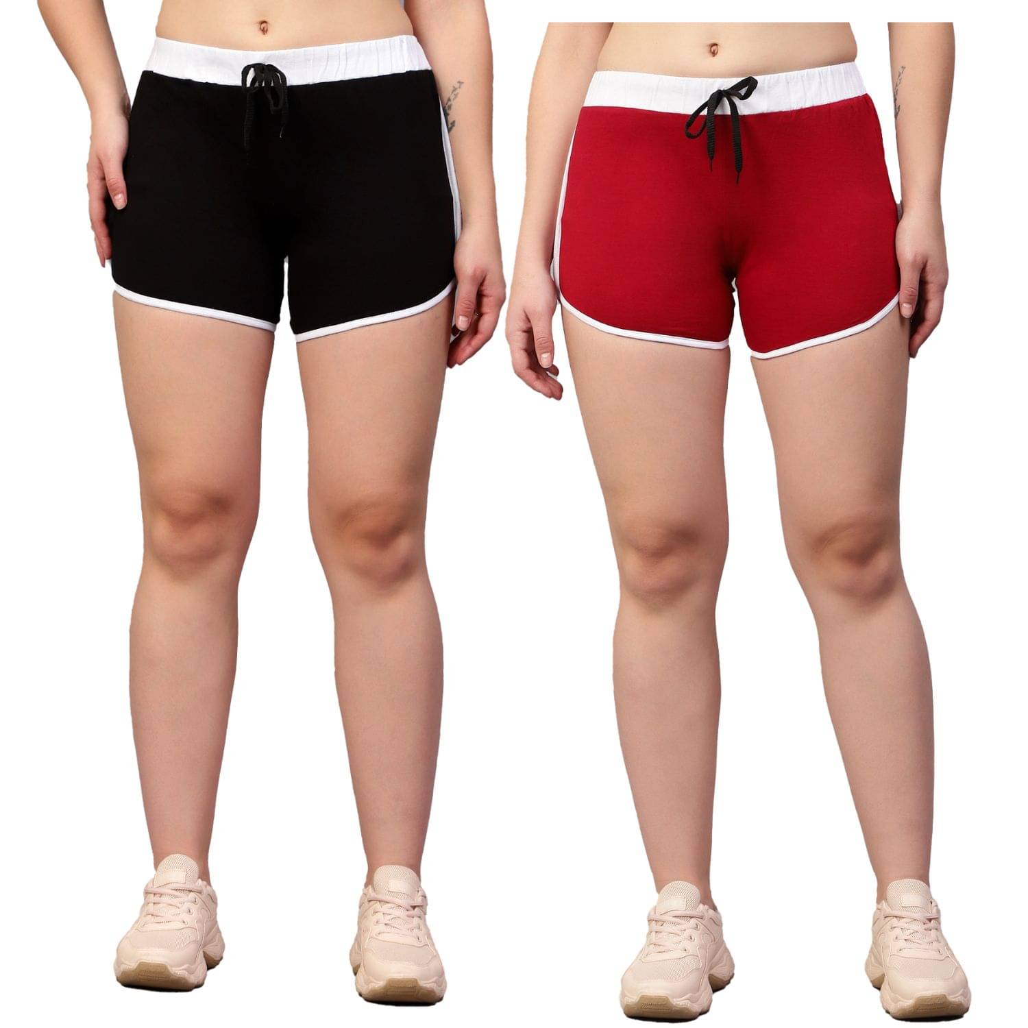     			Volex Cotton Hot Pants - Multi Color Pack of 2
