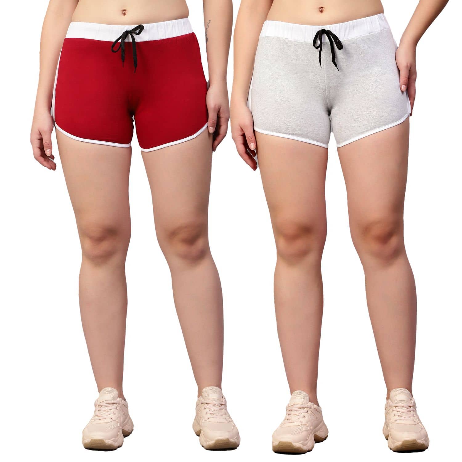 Volex Cotton Hot Pants - Multi Color Pack of 2