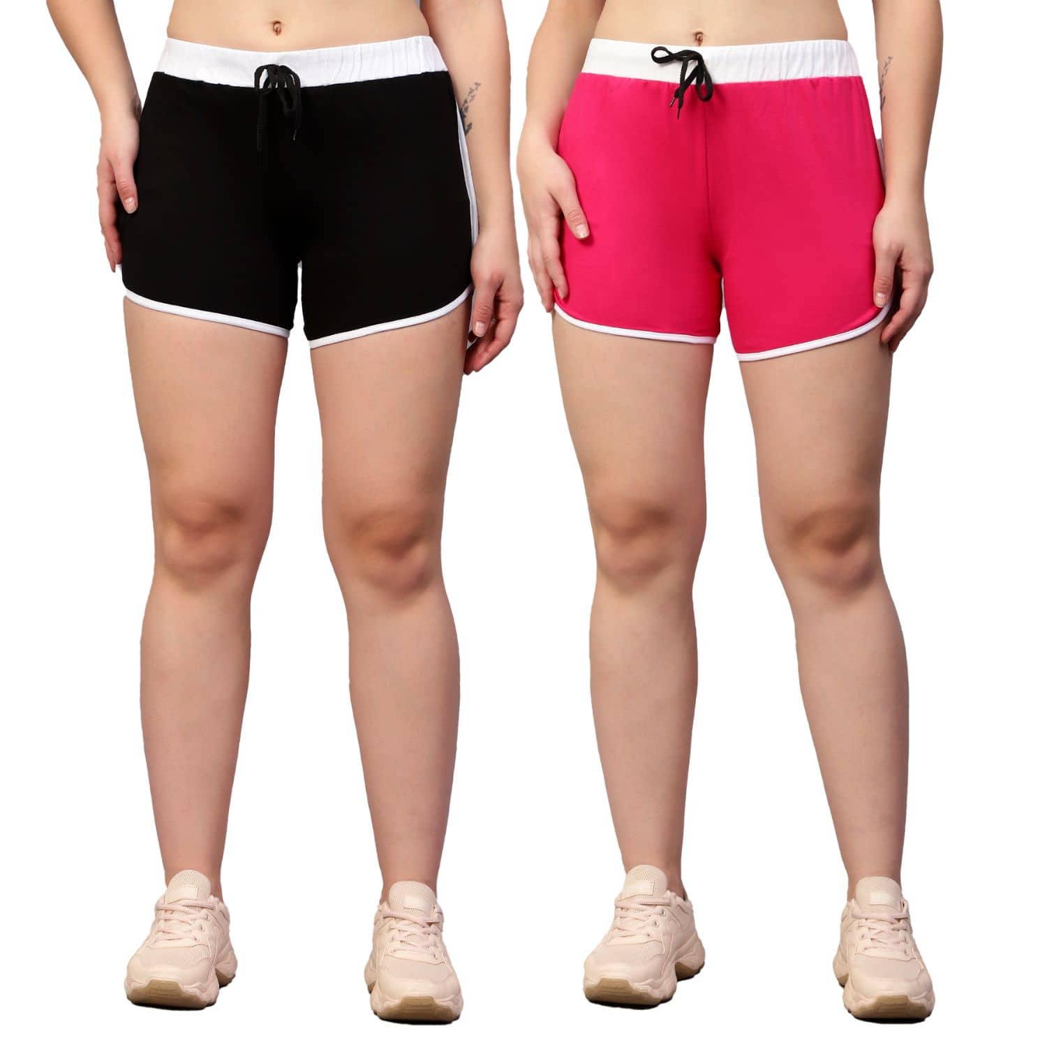 Volex Cotton Hot Pants - Multi Color Pack of 2