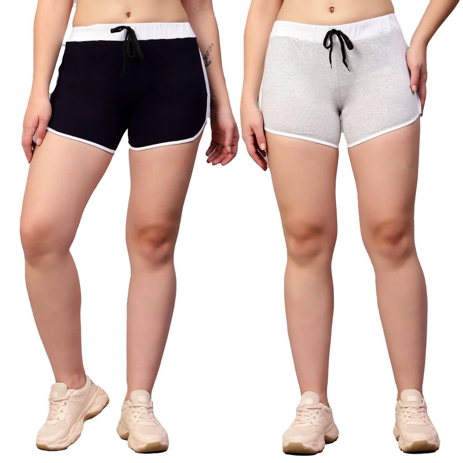 Volex Cotton Hot Pants - Multi Color Pack of 2