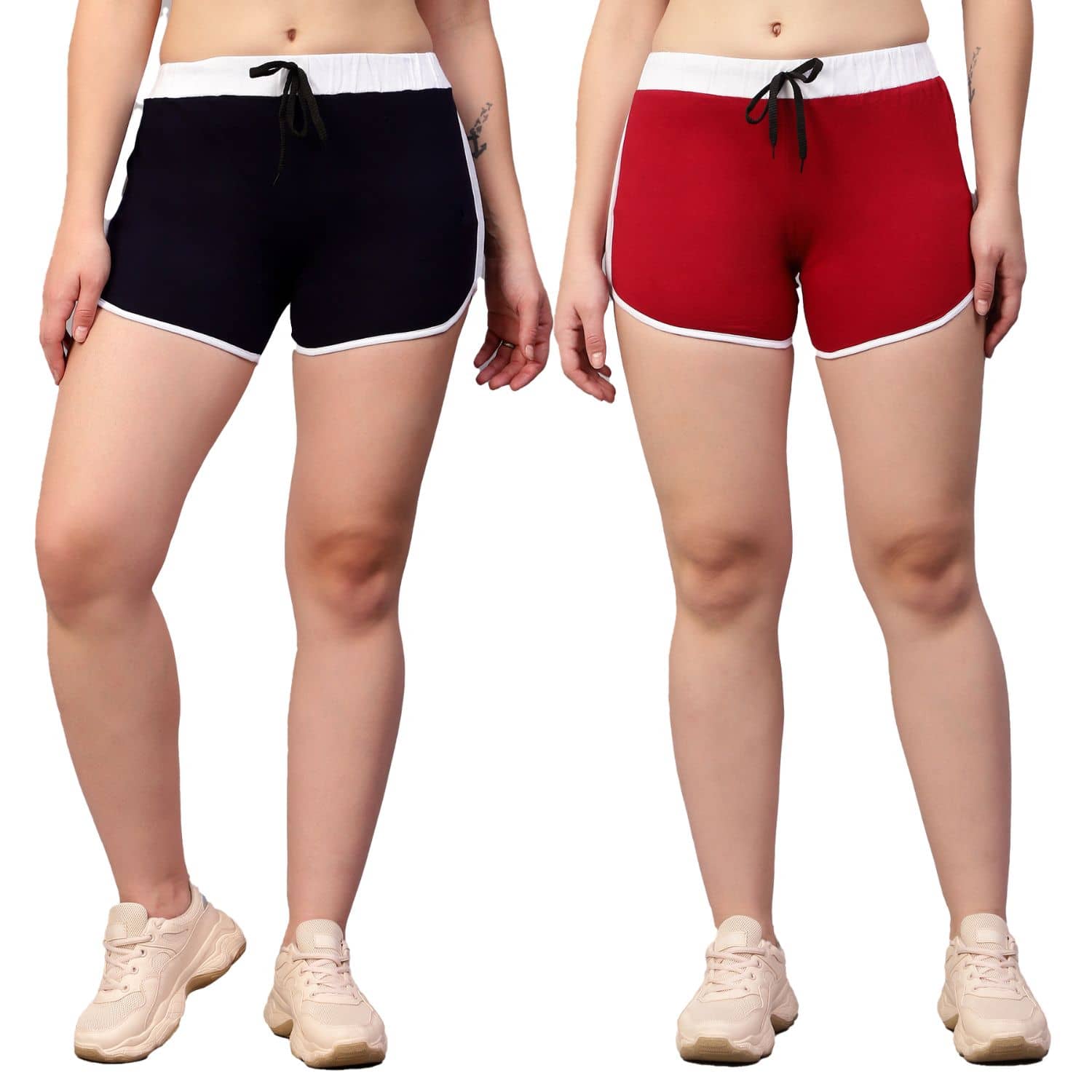 Volex Cotton Hot Pants - Multi Color Pack of 2