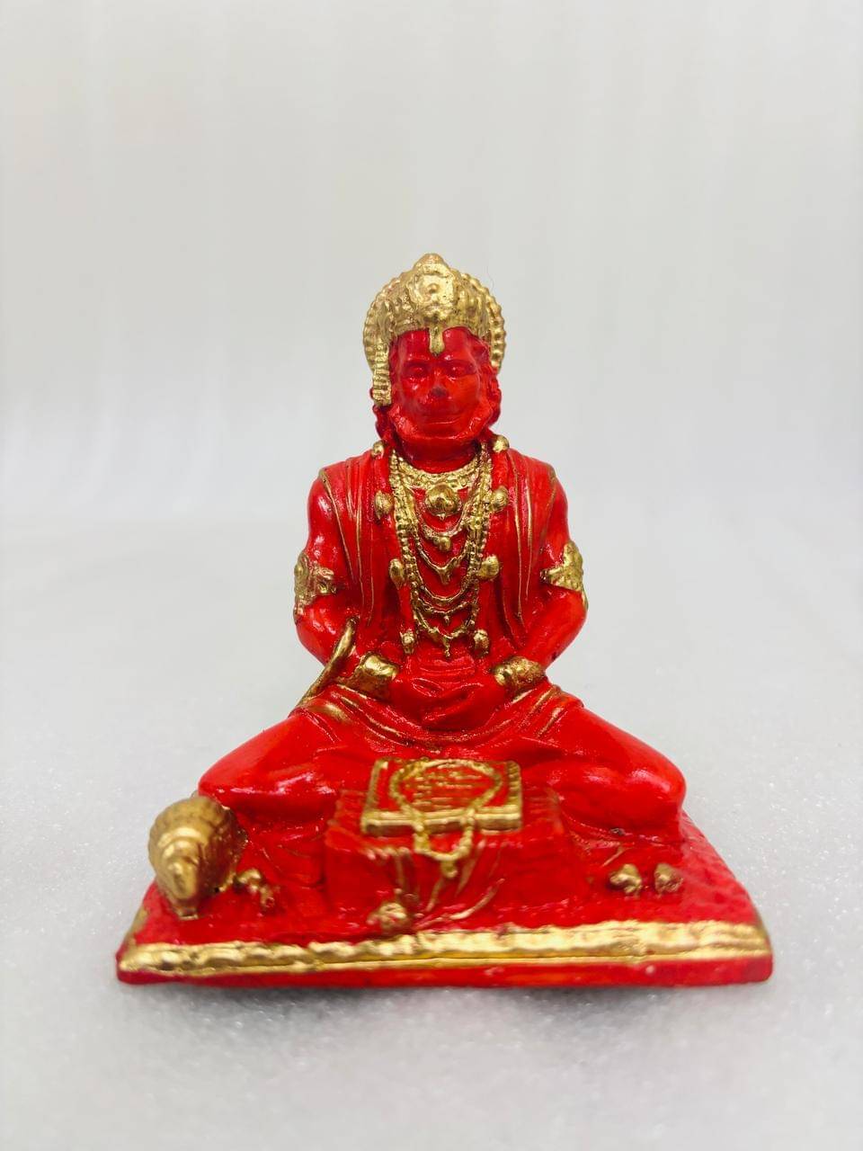     			AFTERSTITCH Lord Hanuman ji Idol Reading book car deshboard Statue God showpiece 10 cm  (Pack of 1)