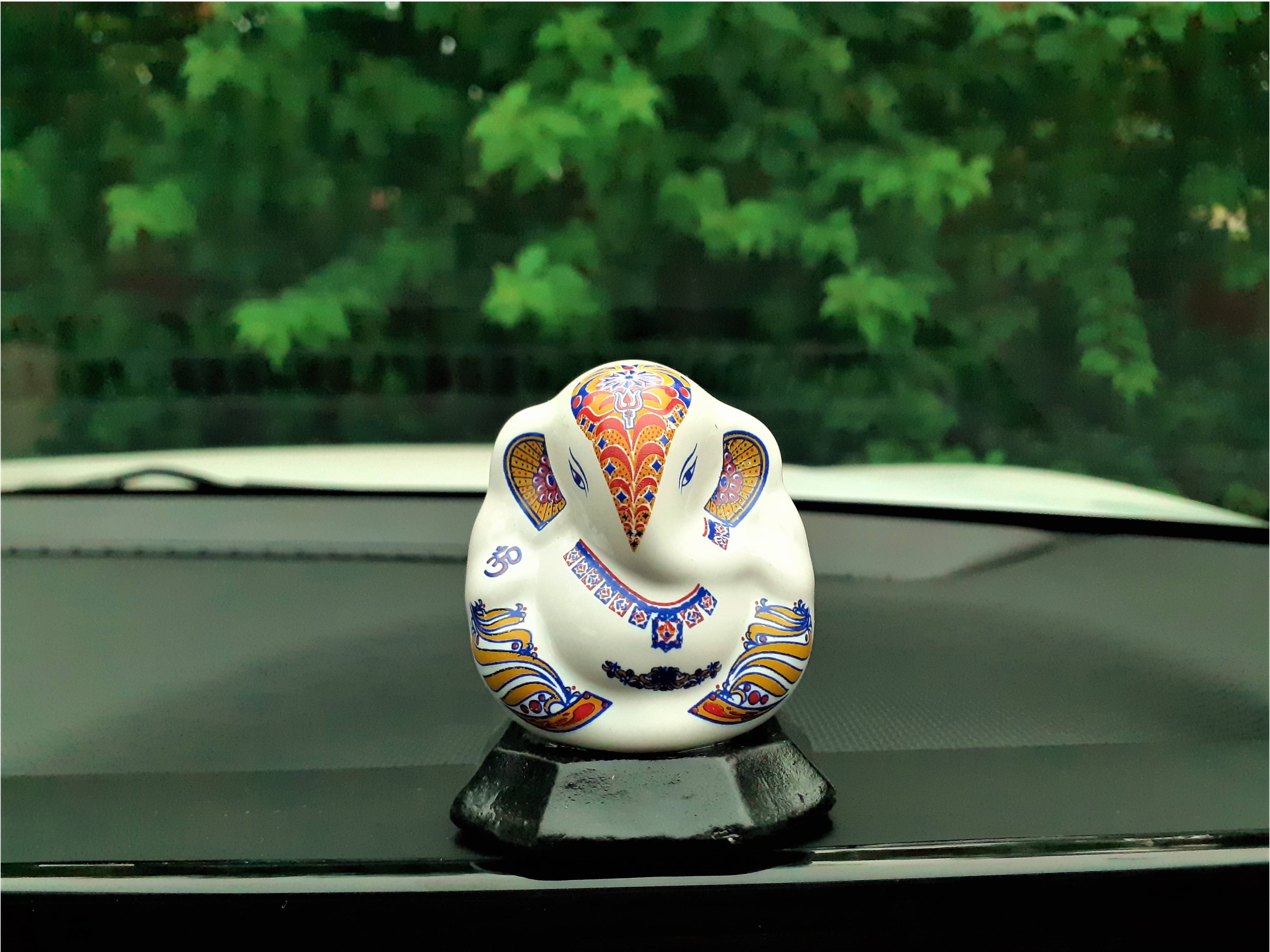 Afterstitch Lord Ganesha God Idol For Car Dashboard Ganpati Bappa Figurines (Pack of 1) Afterstitch Lord Ganesha God Idol For Car Dashboard Ganpati Bappa Figurines (Pack of 1)