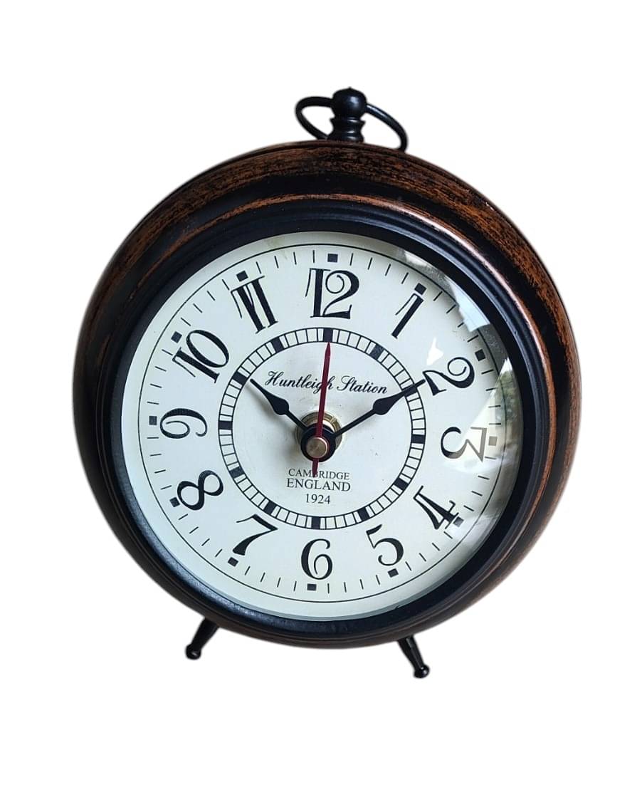     			ANTIQUE NAUTICAL CREATIONS Analog Wood Circular Table Clock - Pack of 1