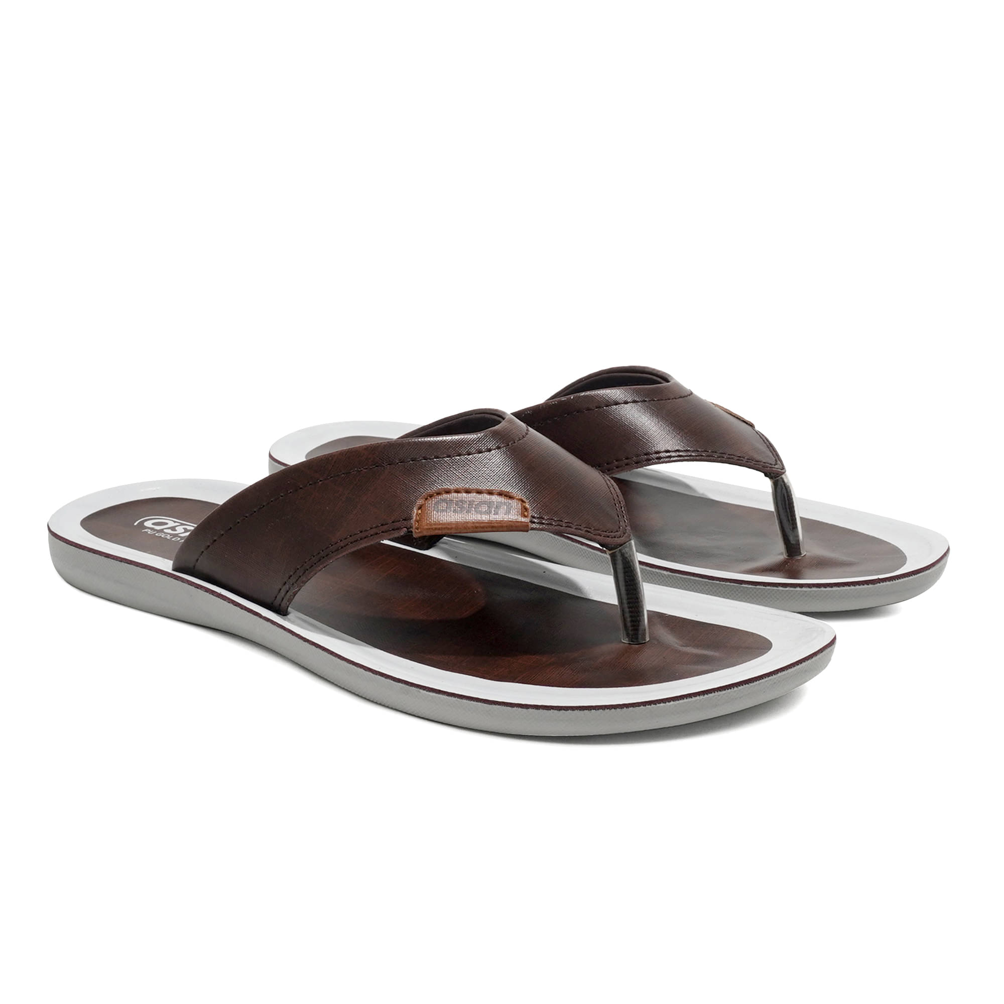     			ASIAN Brown Men's Thong Flip Flop
