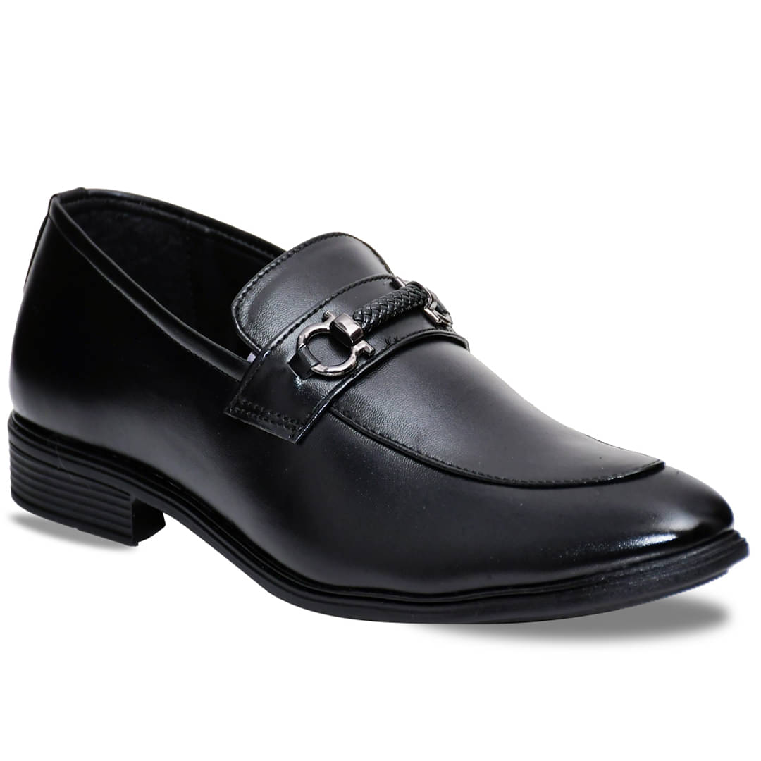     			ATERNA Black Men's Mocassin Formal Shoes