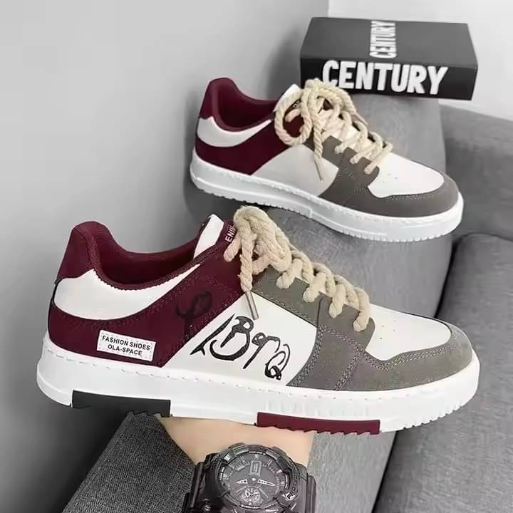     			Akiko GRAFFITI EDGE Red Men's Sneakers