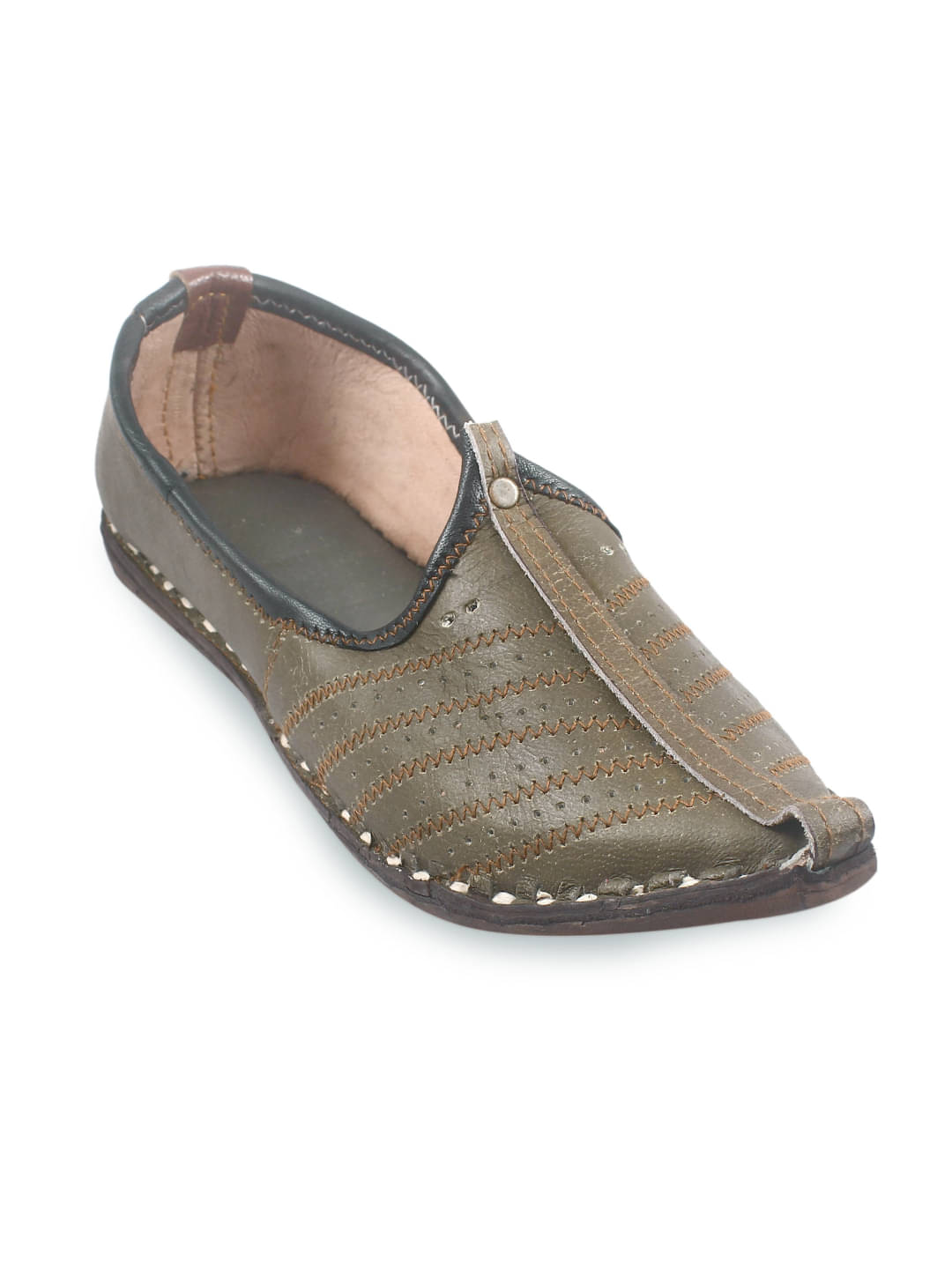     			Anjaneya Creations Green Men's Mojaris