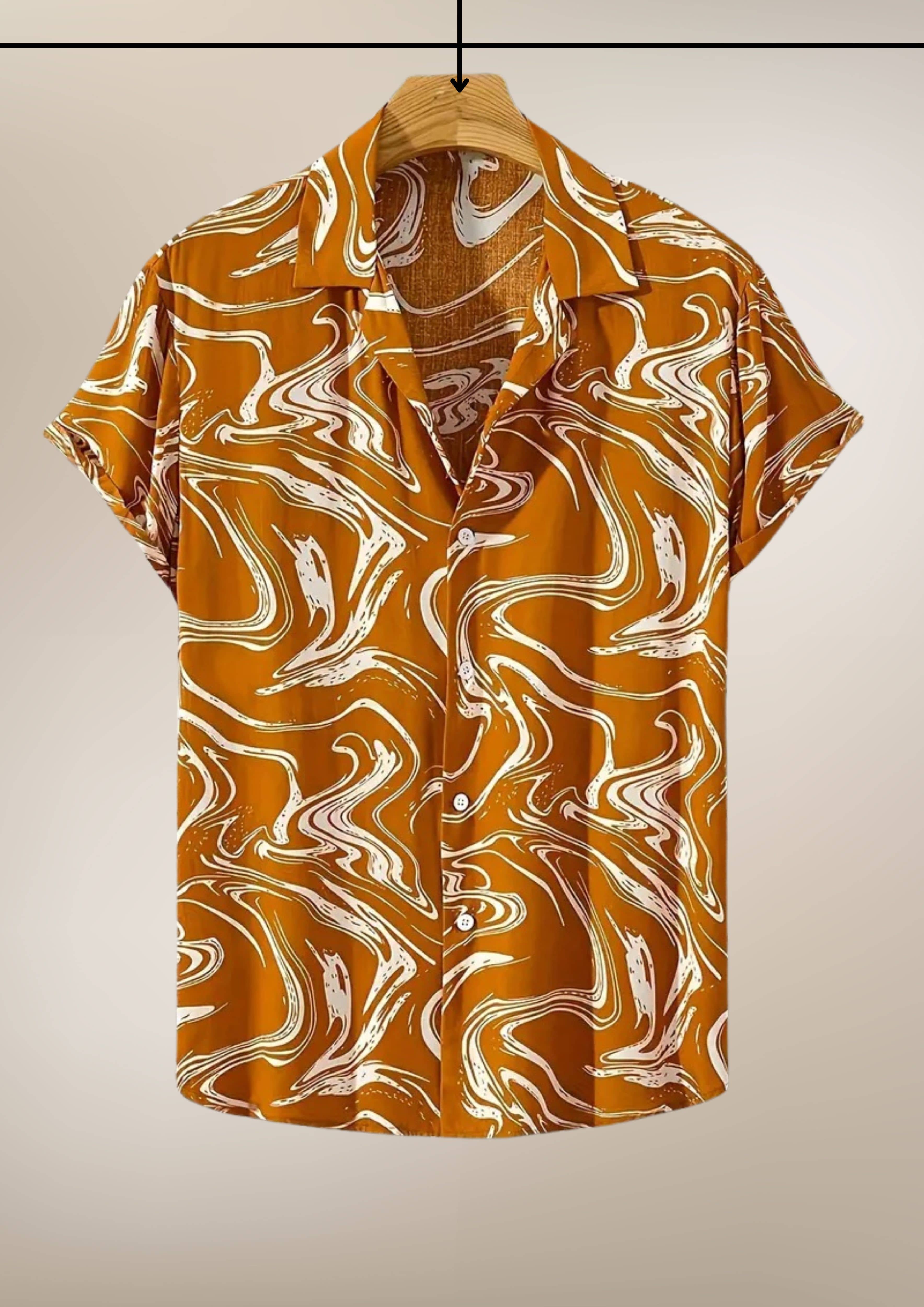 BEAUE Poly Cotton Regular Fit Printed Half Sleeves Men's Casual Shirt - Yellow ( Pack of 1 )