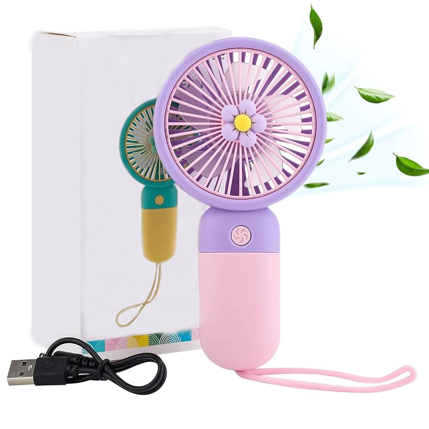     			CHARKEE USB Fan Assorted Pack of Pack of 1 Rechargeable Mini Portable Hand Fan