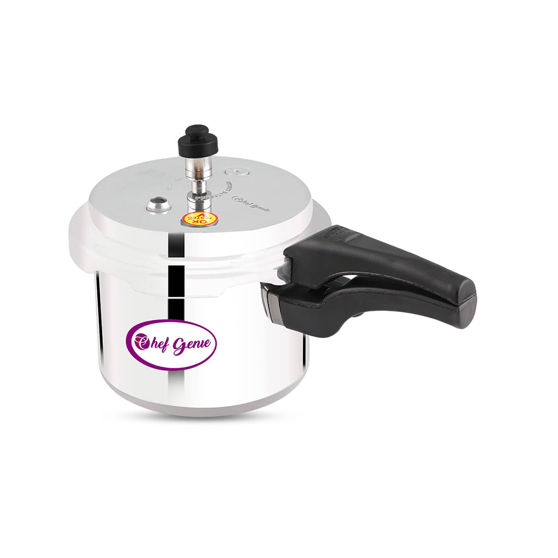 Chef Genie Aluminium Pressure Ceramic Aluminium Outer Lid OuterLid Pressure Cooker Heavy Bottom Stainless Steel Handle 2 L Chef Genie Aluminium Pressure Ceramic Aluminium Outer Lid OuterLid Pressure Cooker Heavy Bottom Stainless Steel Handle 2 L