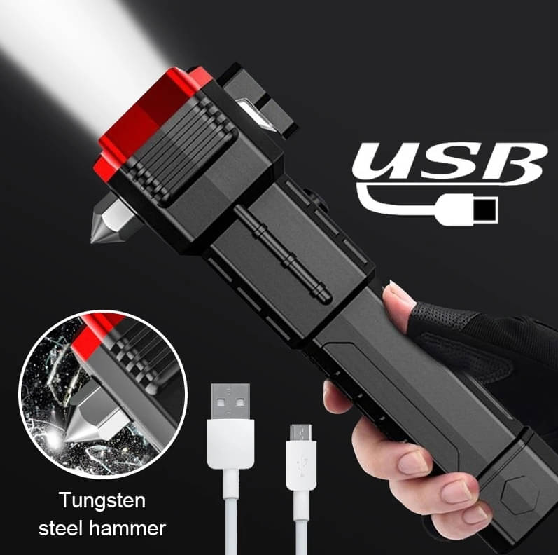 CreaTeck - 9W Rechargeable Flashlight Torch ( Pack of 1 ) CreaTeck - 9W Rechargeable Flashlight Torch ( Pack of 1 )