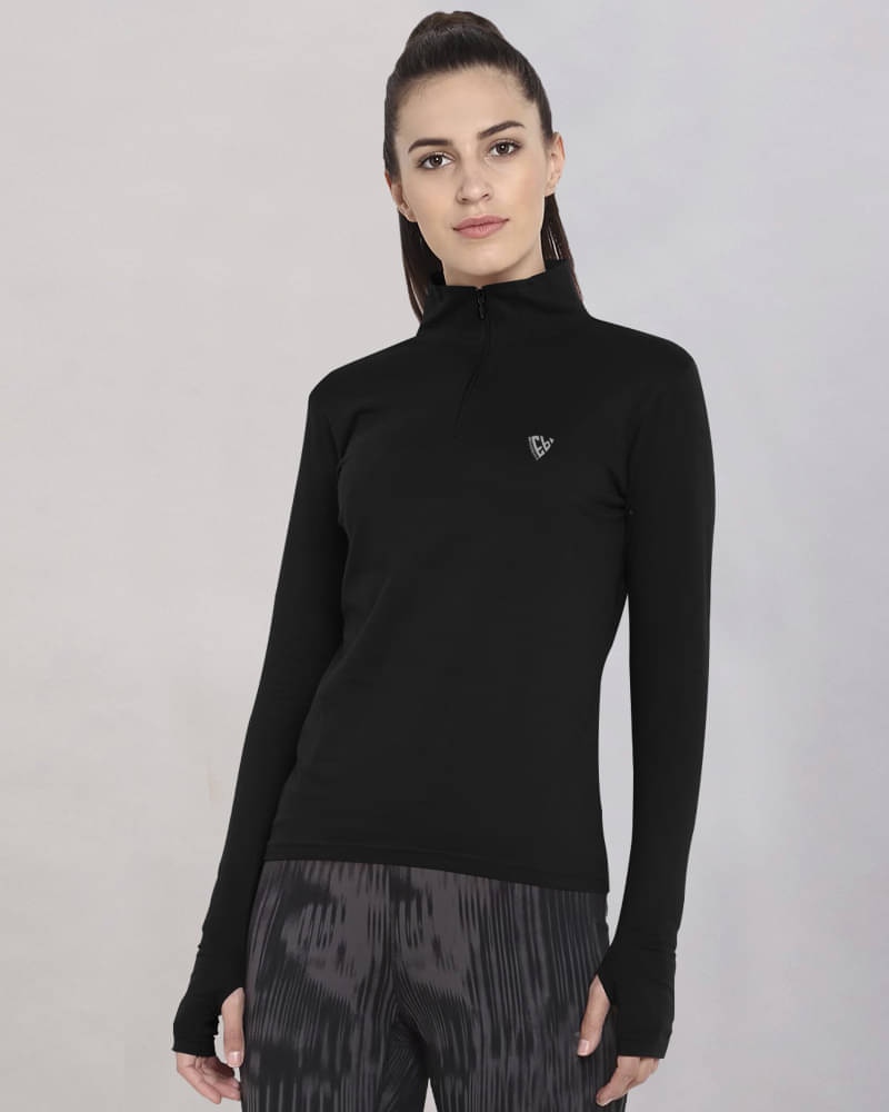 Eyebogler Women's Polyester Regular Top ( Black ) Eyebogler Women's Polyester Regular Top ( Black )