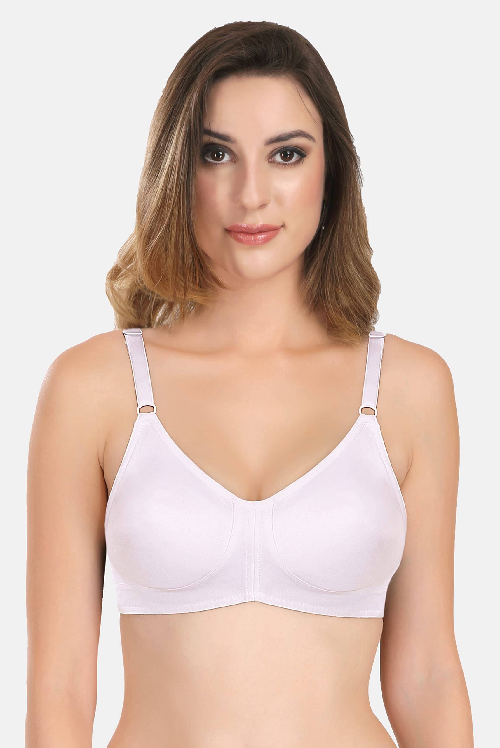 Featherline Pack of 1 Cotton Blend Non Padded Everyday Bra For Women ( White ) Featherline Pack of 1 Cotton Blend Non Padded Everyday Bra For Women ( White )