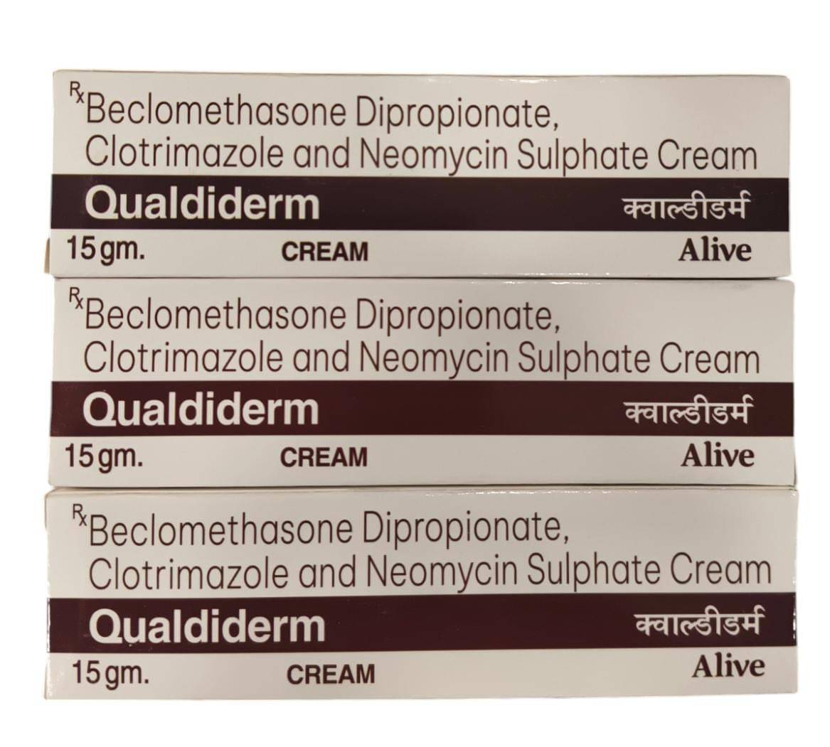     			QUALDIDERM Cream 15 gm Each (Pack of 3)