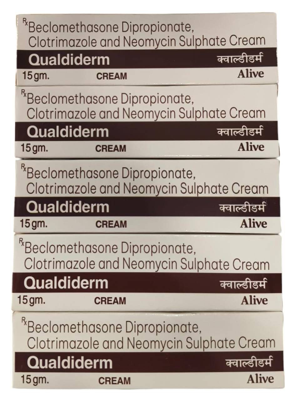     			QUALDIDERM Cream 15 gm Each (Pack of 5)