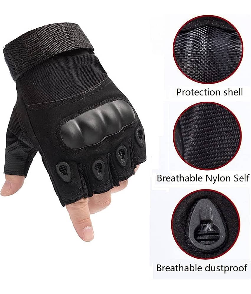 Gjshop Black Nylon Men's Fingerless Gloves ( Pack of 1 ) - Jewellery Sets | Buy online on ZillyBuy