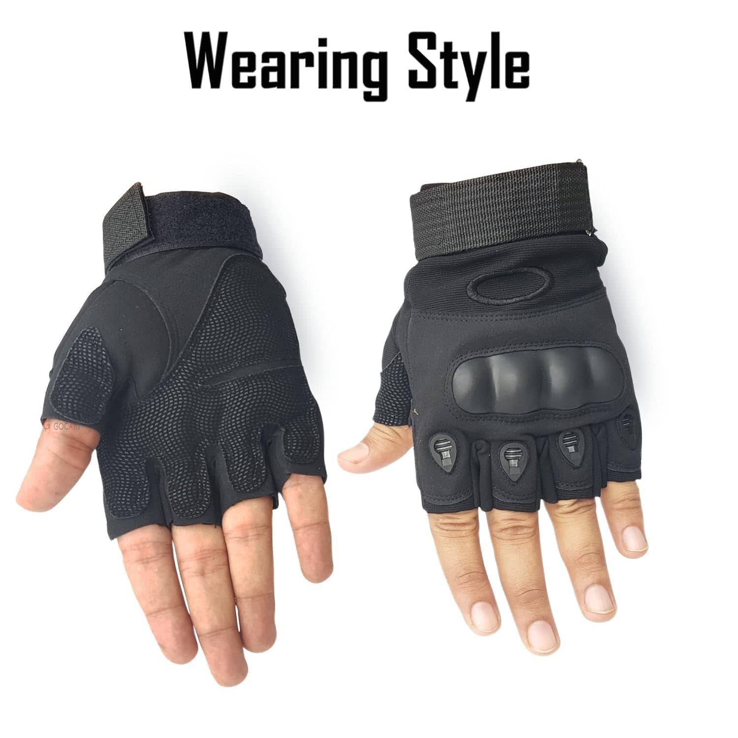 Gjshop Black Nylon Men's Fingerless Gloves ( Pack of 1 ) - Jewellery Sets | Buy online on ZillyBuy