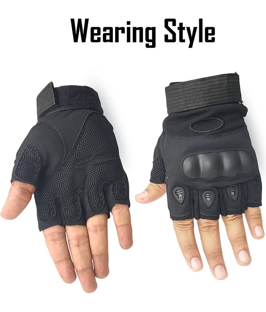 Gjshop Black Nylon Men's Fingerless Gloves ( Pack of 1 ) - Jewellery Sets | Buy online on ZillyBuy