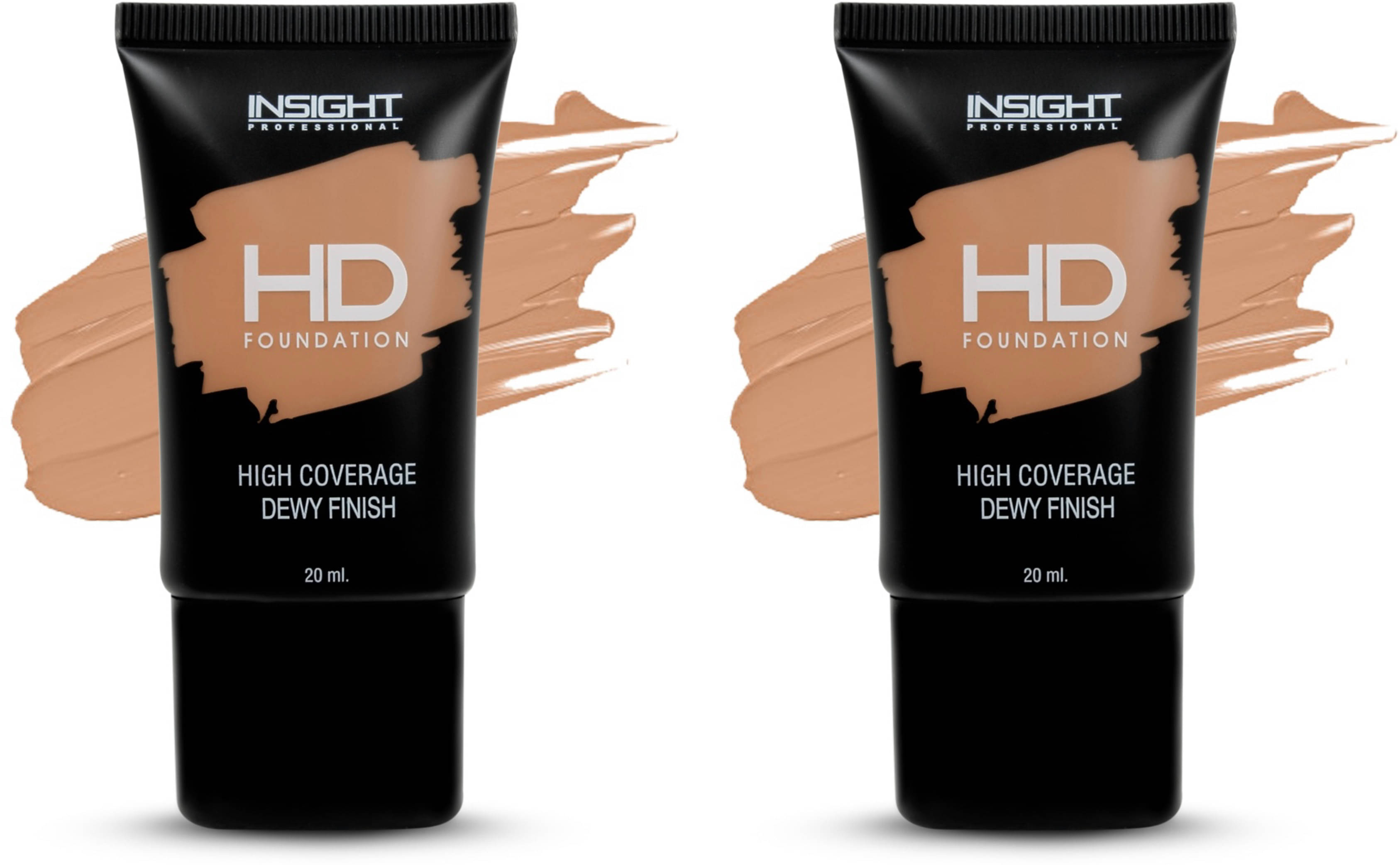     			Insight Cosmetics HD Full Coverage Foundation For All Skin Types With Dewy Finish High Coverage, 20ml