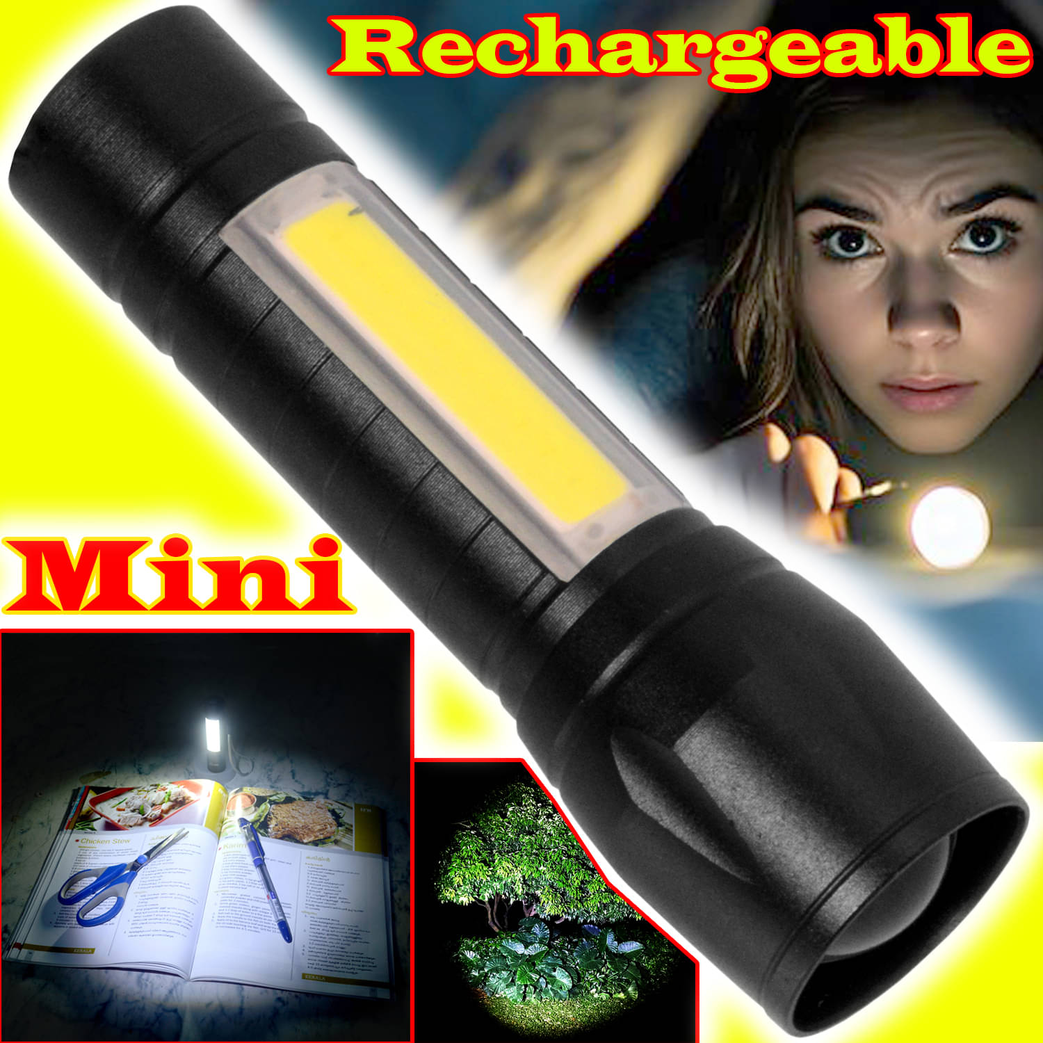     			JMALL - 5W Rechargeable Flashlight Torch ( Pack of 1 )