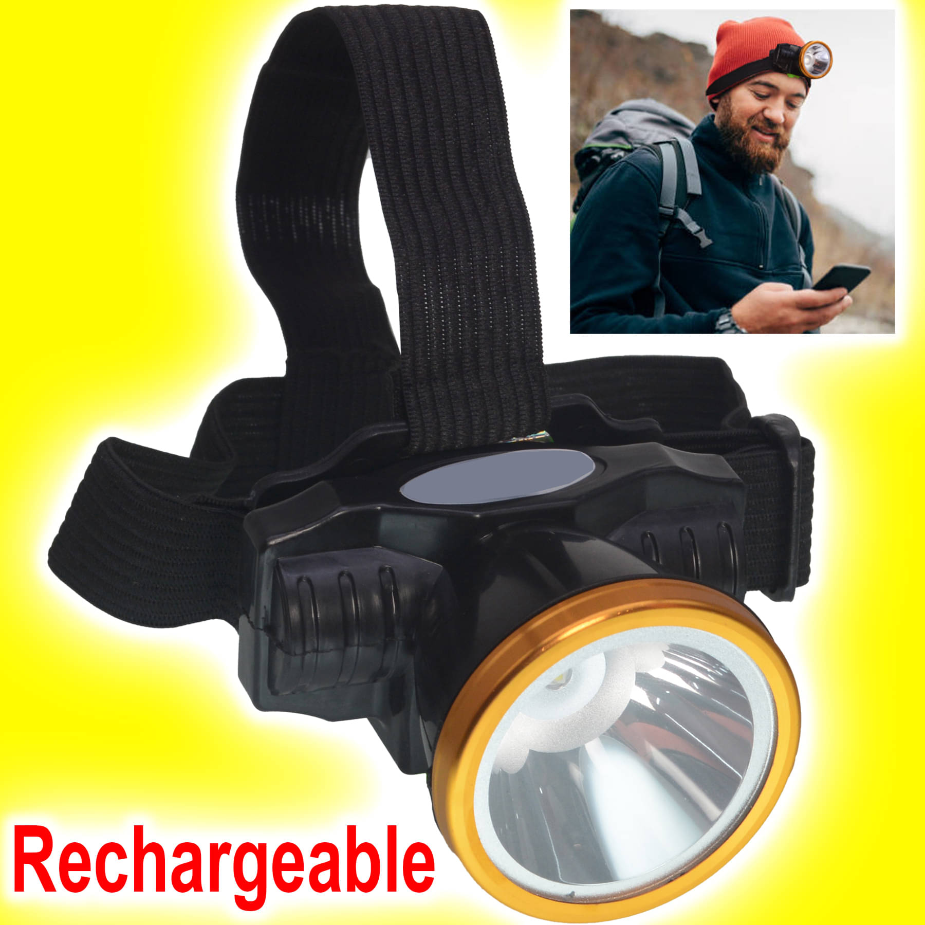     			JMALL Black Head Torch ( Pack of 1 )