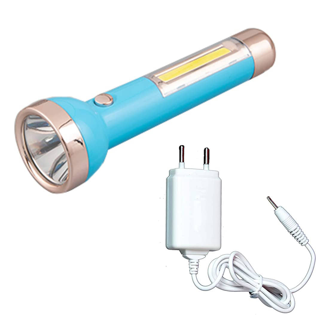 JY 1703 2W Rechargeble Waterproof 2 IN 1 LED Emergency Flashlight Torch - 3W Rechargeable Flashlight Torch ( Pack of 1 ) - Electricals | Buy online on ZillyBuy