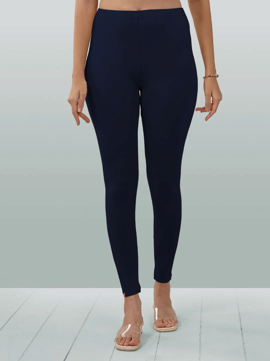     			Jmehta Fashion Pack of 1 Cotton Blend Women's Leggings ( Navy Blue )