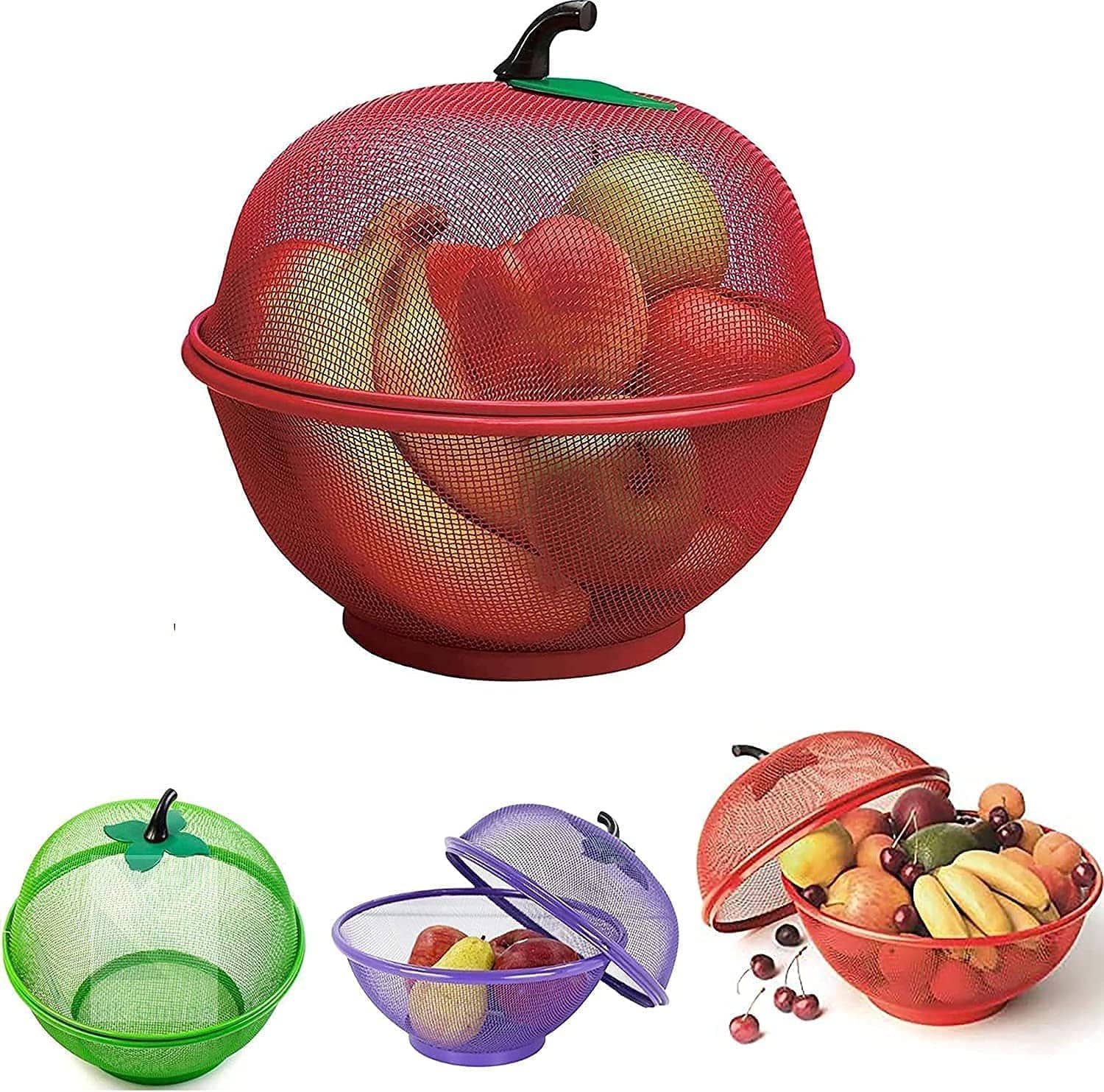 KRAMOX Brass Red Food Container ( Set of 1 )