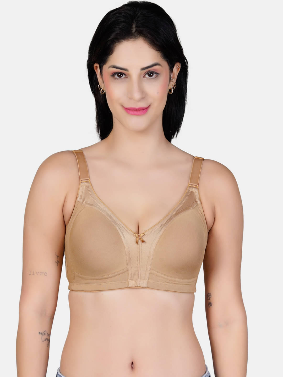 LACYLUXE Pack of 1 Cotton Blend Lightly Padded Everyday Bra For Women ( Beige ) LACYLUXE Pack of 1 Cotton Blend Lightly Padded Everyday Bra For Women ( Beige )