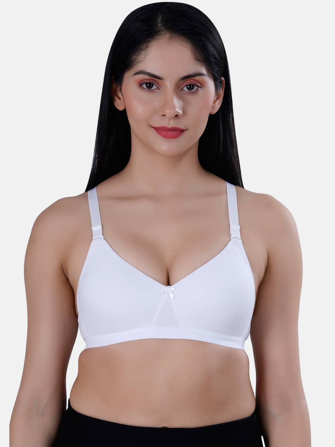 LACYLUXE Pack of 1 Cotton Blend Lightly Padded T-Shirt Bra For Women ( White ) LACYLUXE Pack of 1 Cotton Blend Lightly Padded T-Shirt Bra For Women ( White )