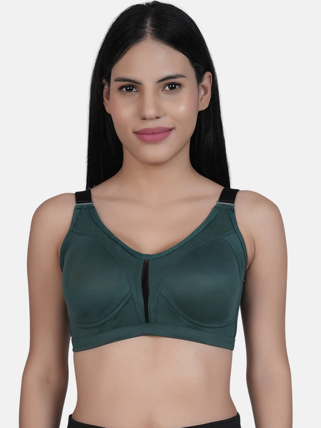 LACYLUXE Pack of 1 Polyester Lightly Padded Minimizer Bra For Women ( Green ) LACYLUXE Pack of 1 Polyester Lightly Padded Minimizer Bra For Women ( Green )