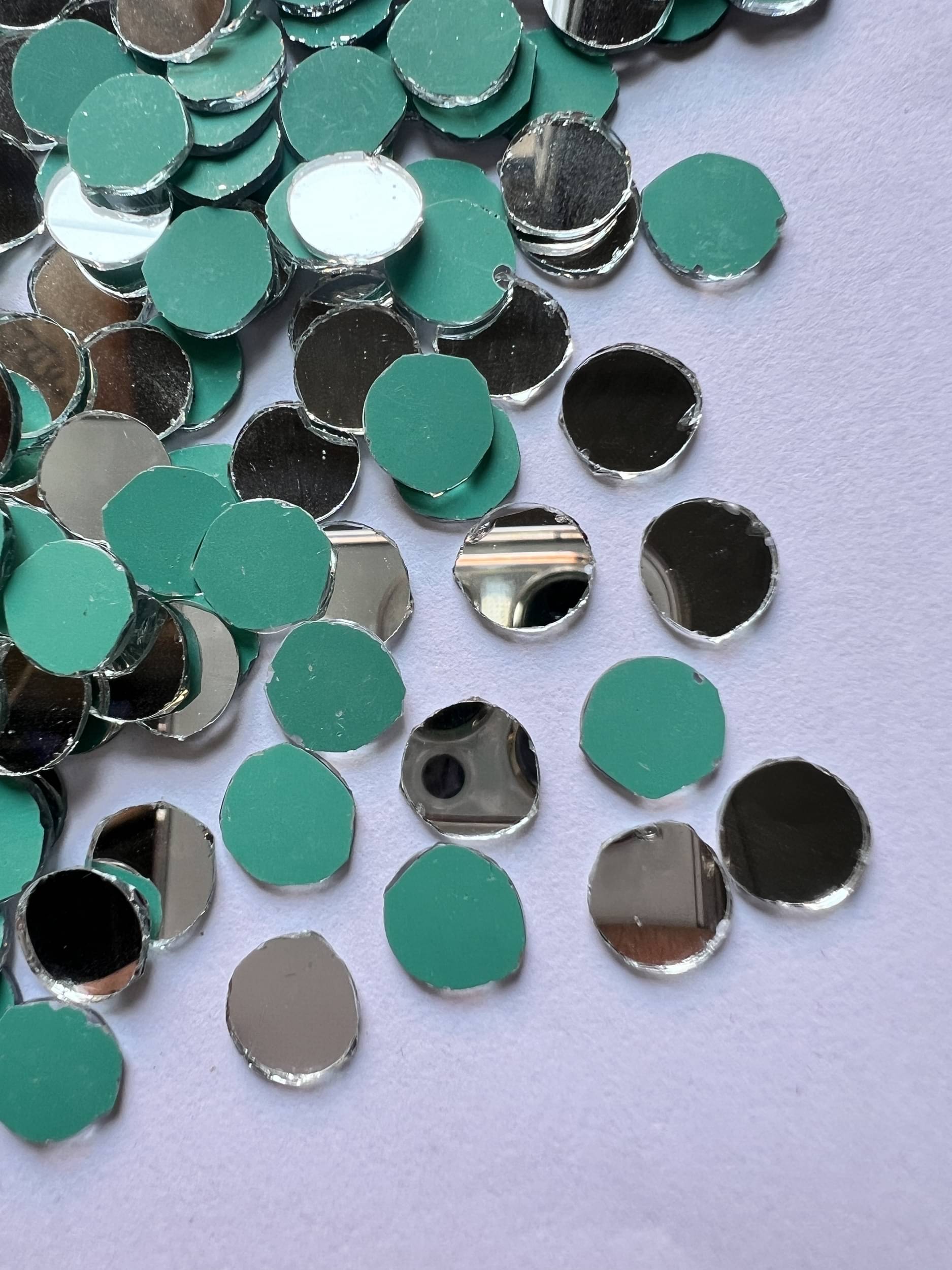     			MIRROR GLASS WORLDWIDE Glass ROUND SHAPE FOR art Work, Decorative art, 10MM 275 PIS 100GM ( Pack of 1 )