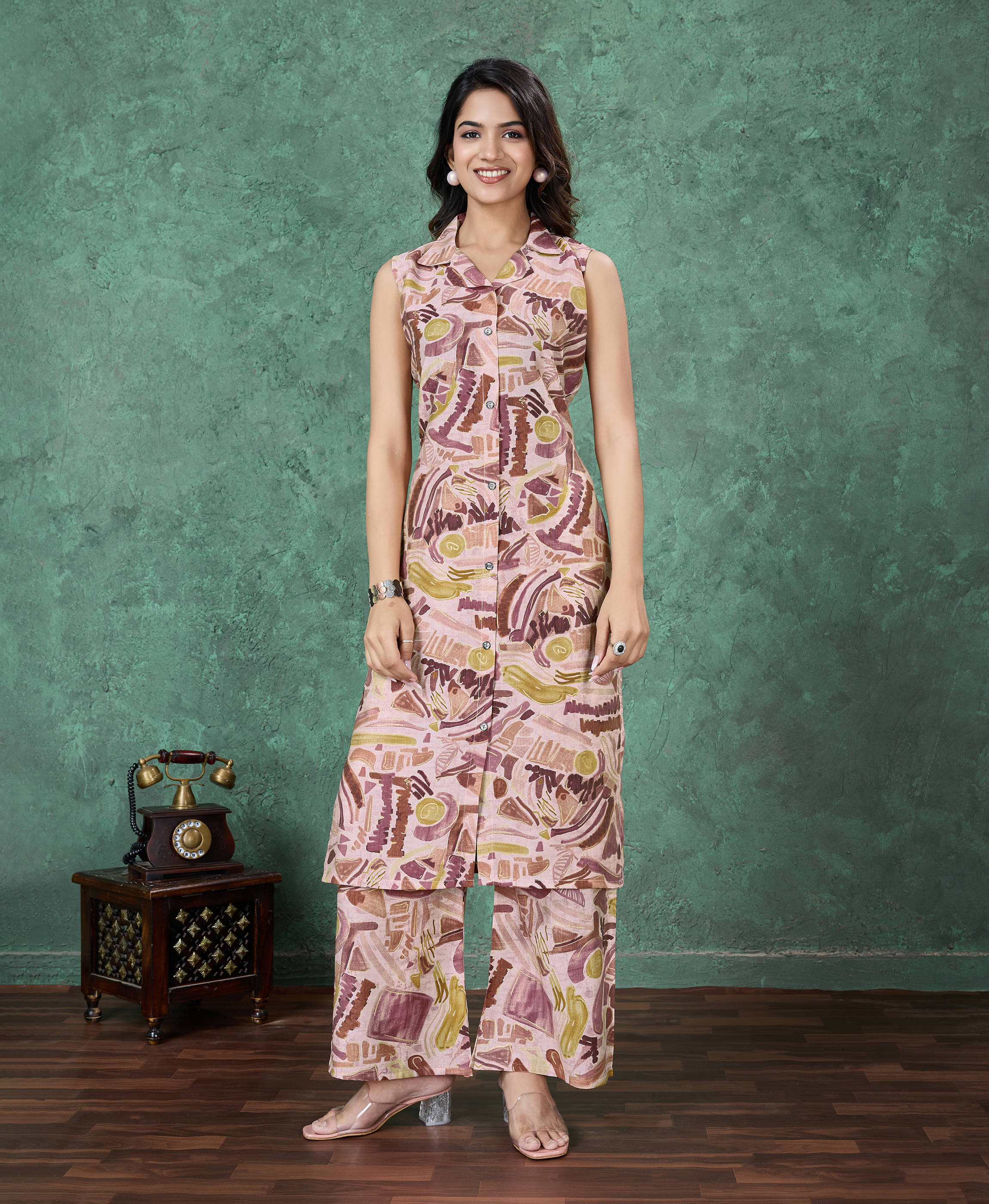 MOJILAA Viscose Printed Kurti With Palazzo Women's Stitched Salwar Suit - Multicolor ( Pack of 1 )     			MOJILAA Viscose Printed Kurti With Palazzo Women's Stitched Salwar Suit - Multicolor ( Pack of 1 )