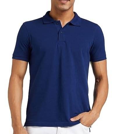     			NEOCARDIN Pack of 1 Cotton Blend Regular Fit Solid Half Sleeves Men's Polo T Shirt ( Navy Blue )