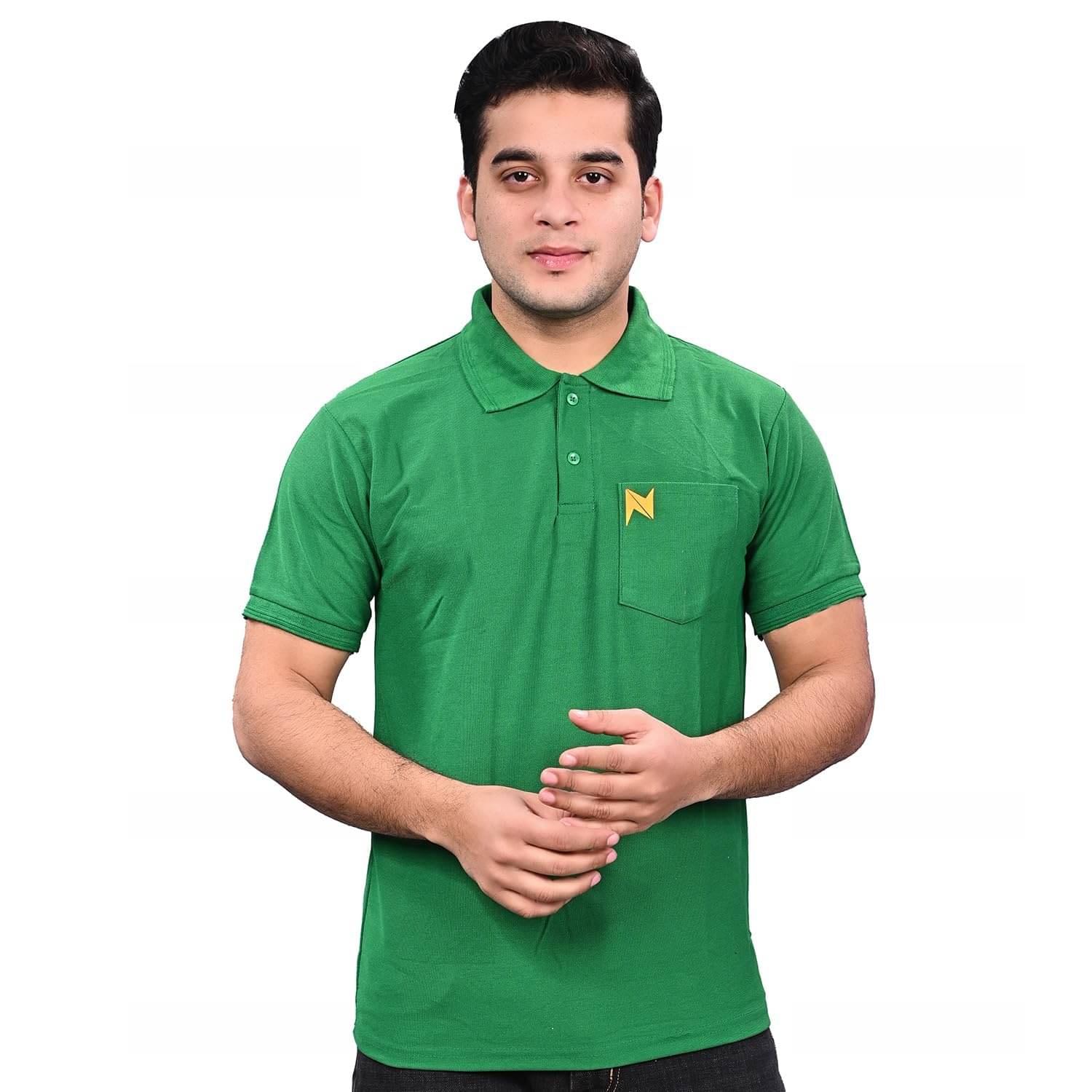 NEOCARDIN Pack of 1 Polyester Regular Fit Solid Half Sleeves Men's Polo T Shirt ( Green ) NEOCARDIN Pack of 1 Polyester Regular Fit Solid Half Sleeves Men's Polo T Shirt ( Green )