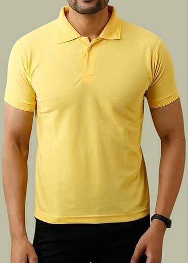     			NEOCARDIN Pack of 1 Polyester Regular Fit Solid Half Sleeves Men's Polo T Shirt ( Yellow )