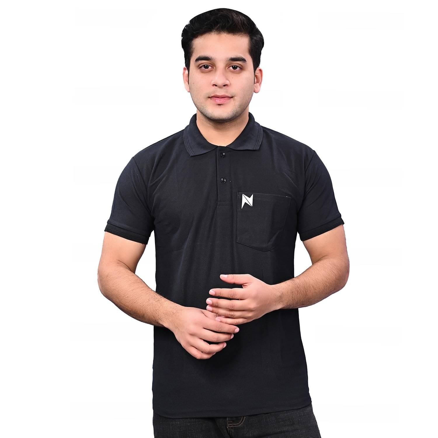 NEOCARDIN Pack of 1 Polyester Regular Fit Solid Half Sleeves Men's Polo T Shirt ( Black ) NEOCARDIN Pack of 1 Polyester Regular Fit Solid Half Sleeves Men's Polo T Shirt ( Black )