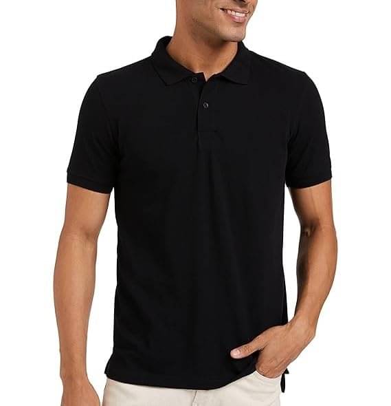 NEOCARDIN Pack of 1 Polyester Regular Fit Solid Half Sleeves Men's Polo T Shirt ( Black ) NEOCARDIN Pack of 1 Polyester Regular Fit Solid Half Sleeves Men's Polo T Shirt ( Black )