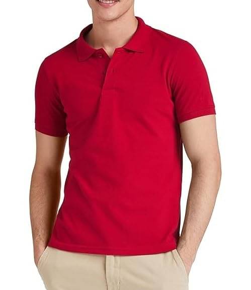 NEOCARDIN Pack of 1 Polyester Regular Fit Solid Half Sleeves Men's Polo T Shirt ( Red ) NEOCARDIN Pack of 1 Polyester Regular Fit Solid Half Sleeves Men's Polo T Shirt ( Red )
