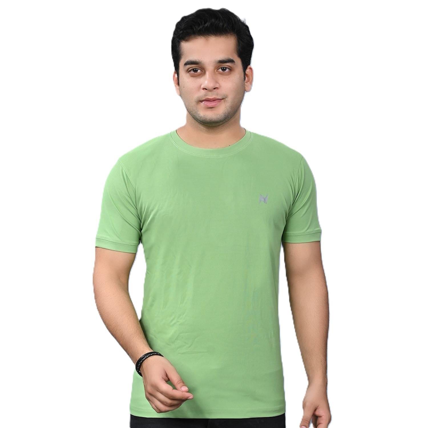 NEOCARDIN Polyester Regular Fit Solid Half Sleeves Men's Round T-Shirt - Light Green ( Pack of 1 ) NEOCARDIN Polyester Regular Fit Solid Half Sleeves Men's Round T-Shirt - Light Green ( Pack of 1 )