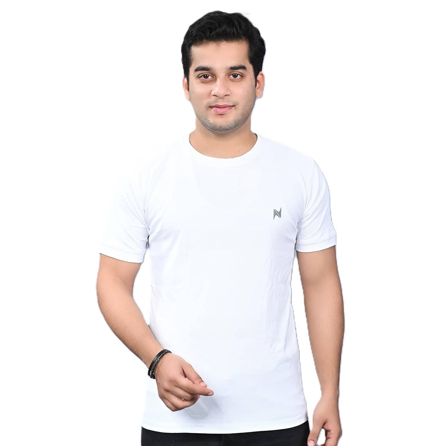 NEOCARDIN Polyester Regular Fit Solid Half Sleeves Men's Round T-Shirt - White ( Pack of 1 ) NEOCARDIN Polyester Regular Fit Solid Half Sleeves Men's Round T-Shirt - White ( Pack of 1 )