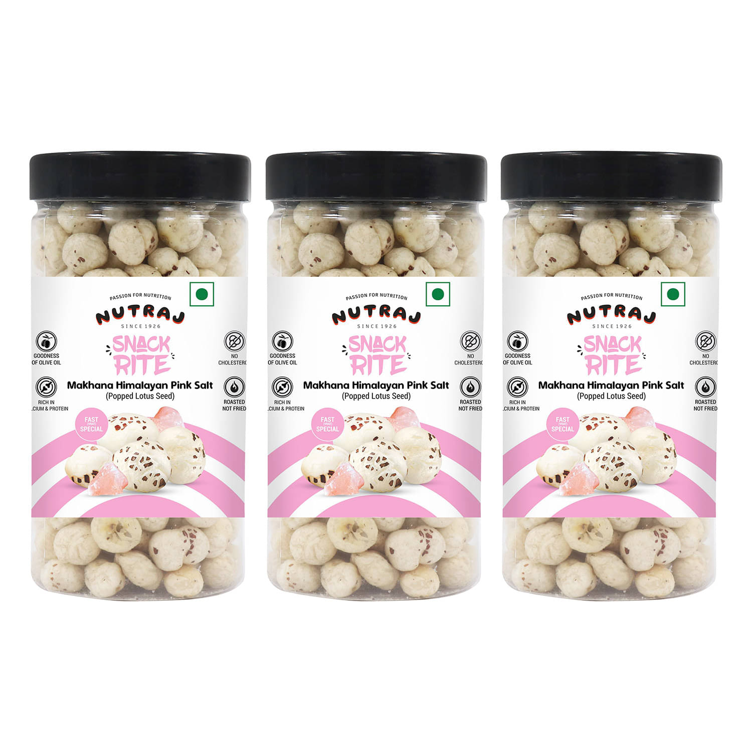     			Nutraj Lotus Seeds Pop /Gorgon Nut Puffed Kernel (Makhana) 70 Pack of 3